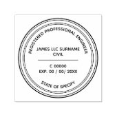 Burgerlijk Ingenieur Professioneel zegel reg. nr.  Zelfinktende Stempel (Design)