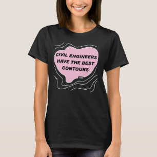 Burgerlijk ingenieur Roze Contours T-shirt
