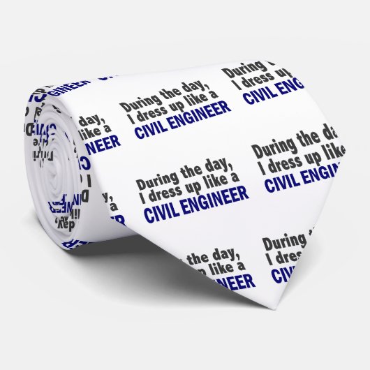 Burgerlijk ingenieur tijdens de dag stropdas (Opgerold)