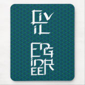 Burgerlijk Ingenieur Wit Karakter Muismat (Voorkant)