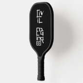 Burgerlijk Ingenieur Wit Karakter Pickleball Paddle (Links)