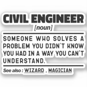 Burgerlijk ingenieur zelfstandig naamwoord ingenie sticker