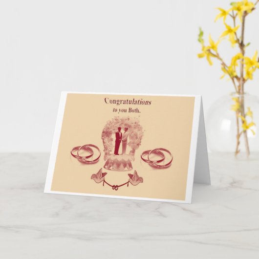 Burgerlijk partnerschap/homohuwelijk kaart (Gele Bloem)