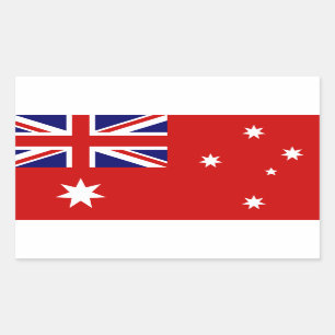 Burgerlijke aftekening van Australië Rechthoekige Sticker