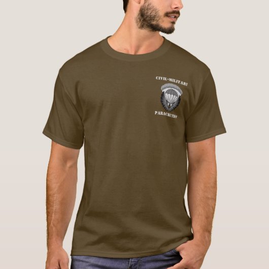 Burgerlijke en militaire parachutist Wings (CMP Wi T-shirt (Voorkant)