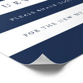 Burgerlijke en Witte Strijpe Bordbord Poster (Hoek)