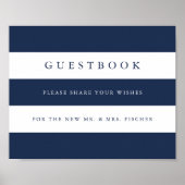 Burgerlijke en Witte Strijpe Bordbord Poster (Voorkant)