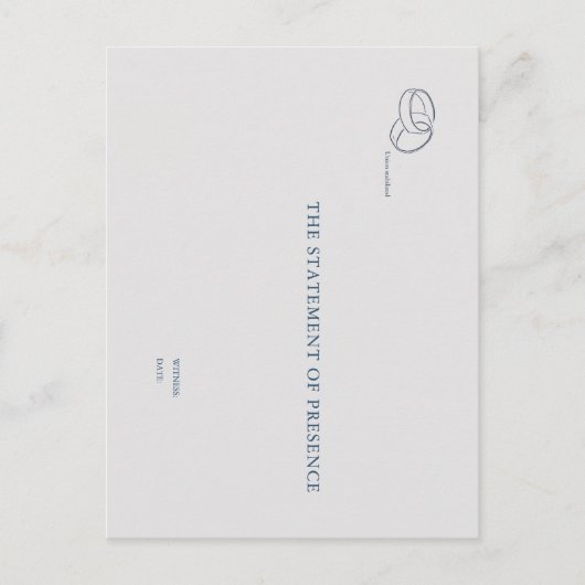 Burgerlijke Plechtigheid | Niet-traditionele Huwel Briefkaart (Voorkant)