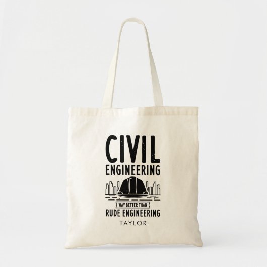 Burgerlijke techniek veel beter grap aangepast tote bag (Voorkant)