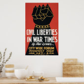 Burgerlijke vrijheden in oorlogstijd poster (Keuken)