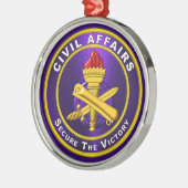 Burgerlijke zaken metalen ornament (Links)