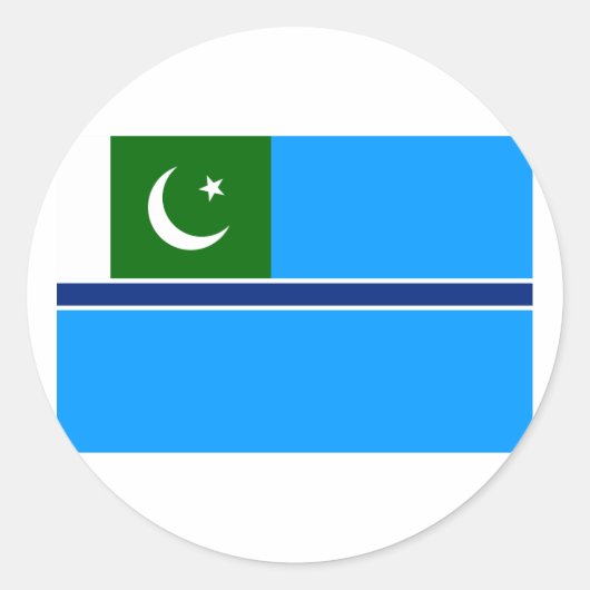 Burgerluchtvaartvaandel Pakistan, Pakistan Ronde Sticker (Voorkant)