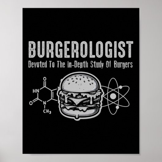 Burgeroloog Studie van BBQ Funny voor Vrouwen Mann Poster (Voorkant)