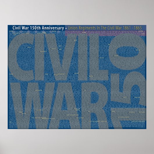 Burgeroorlog 150 Regiments Art Poster (Voorkant)