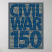 Burgeroorlog 150e Jubileum Battle Art Poster (Voorkant)