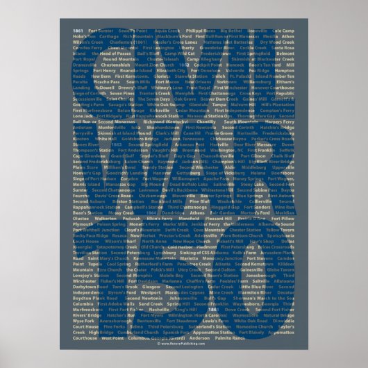 Burgeroorlog 150e Jubileum Battle Art Poster (Voorkant)