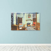 Burgeroorlog 18 Pounders en Barbette Canvas Afdruk (Insitu (Houten vloer))