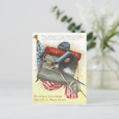 Burgeroorlog Amerikaanse vlag Bayonet kantine Briefkaart (Staand voorkant)