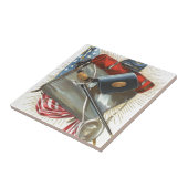 Burgeroorlog Amerikaanse vlag Bayonet kantine Tegeltje (Zijkant)