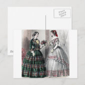Burgeroorlog Antebellum Mode Dames Ball Gown Briefkaart (Voorkant / Achterkant)
