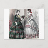 Burgeroorlog Antebellum Mode Dames Ball Gown Briefkaart (Voorkant)