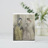 Burgeroorlog Antebellum Mode Damesdoorn Briefkaart (Staand voorkant)