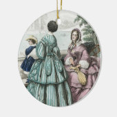 Burgeroorlog Antebellum Mode Damesdoorn Keramisch Ornament (Links)