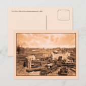 Burgeroorlog, Atlanta Roundhouse verwoest, 1866 Briefkaart (Voorkant / Achterkant)