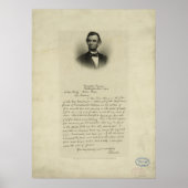 Burgeroorlog Brief van Abraham Lincoln aan mevrouw Poster (Voorkant)