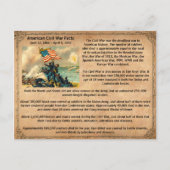 Burgeroorlog Briefkaart met interessante feiten (Voorkant)
