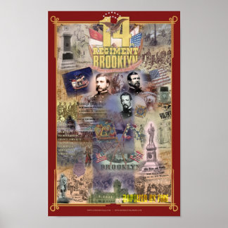 Burgeroorlog Brooklyn 14e Regiment Poster