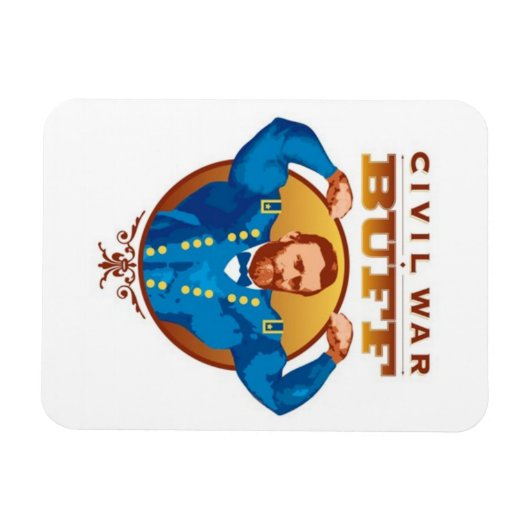 Burgeroorlog Buff-Grant Magnet Magneet (Horizontaal)