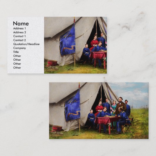 Burgeroorlog - Burgeroorlog schaakte 1861 Visitekaartje (Voorkant / Achterkant)