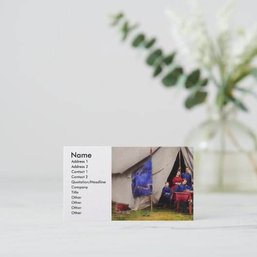 Burgeroorlog - Burgeroorlog schaakte 1861 Visitekaartje (Staand voorkant)