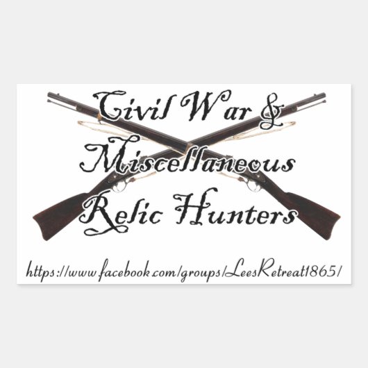 Burgeroorlog en Misc Relic Hunters Decal Rechthoekige Sticker (Voorkant)