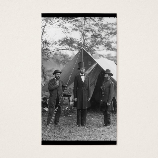 Burgeroorlog Foto circa 1862 Visitekaartje (Voorkant)