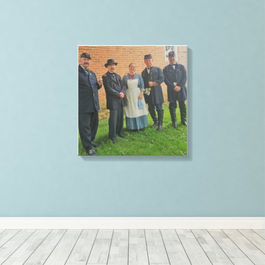Burgeroorlog Generals en Burgeroorlog Verpleegster Canvas Afdruk (Insitu (Houten vloer))