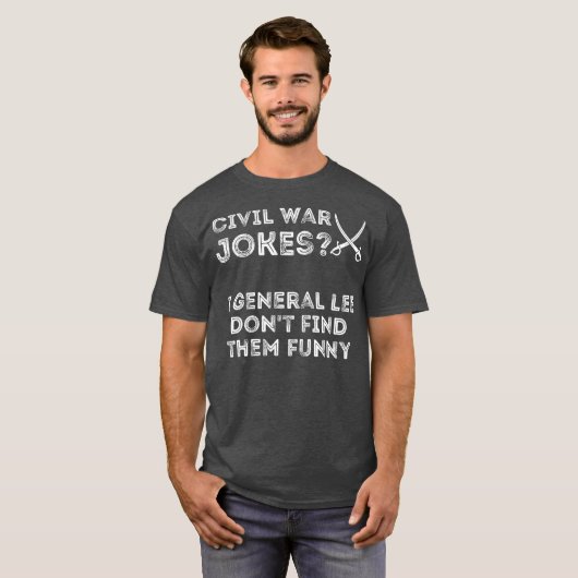 Burgeroorlog grappen Grappig onderwijs schoolgesch T-shirt (Voorkant volledig)