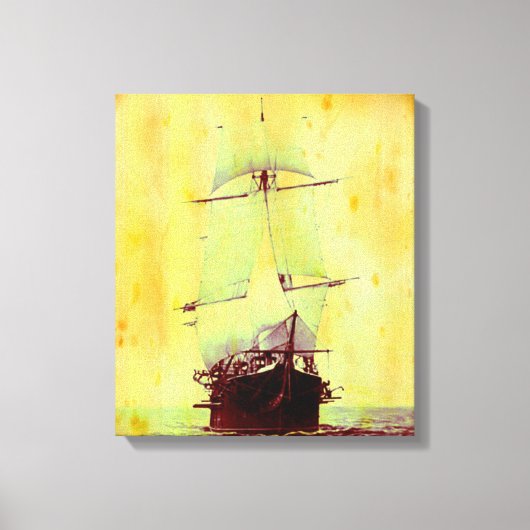  burgeroorlog Hartford Sailing Ship Canvas Afdruk (Voorkant)