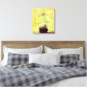  burgeroorlog Hartford Sailing Ship Canvas Afdruk (Insitu (Slaapkamer))