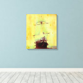  burgeroorlog Hartford Sailing Ship Canvas Afdruk (Insitu (Houten vloer))