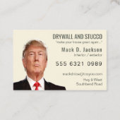 Burgeroorlog Helden Drywall Stucco Schilderij Visitekaartje (Achterkant)