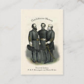 Burgeroorlog Helden Drywall Stucco Schilderij Visitekaartje (Voorkant)