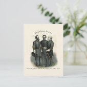 Burgeroorlog 🛡️ Helden Stonewall Beauregard Lee Briefkaart (Staand voorkant)