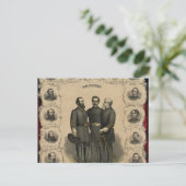 Burgeroorlog 🎖️⚔️ Helden Zuidelijke Generaals Briefkaart (Staand voorkant)