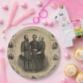 Burgeroorlog 🎖️⚔️ Helden Zuidelijke Generaals Papieren Bordje (Feest)