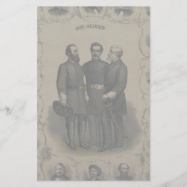Burgeroorlog 🎖️⚔️ Heroes Confederate Generals Briefpapier