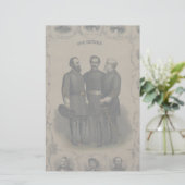 Burgeroorlog 🎖️⚔️ Heroes Confederate Generals Briefpapier (Staand voorkant)