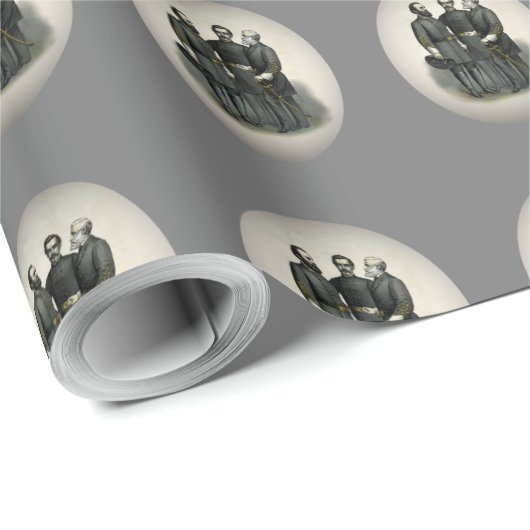 Burgeroorlog 🎖️⚔️ Heroes Confederate Generals Cadeaupapier (Rol Hoek)