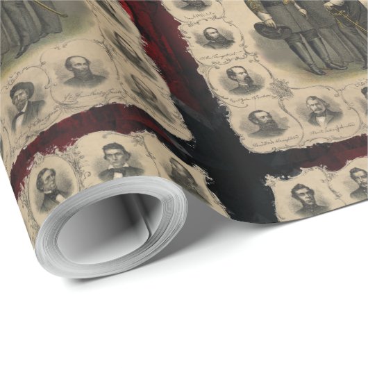 Burgeroorlog Heroes USA Generals ⭐ Zuidelijke gesc Cadeaupapier (Rol Hoek)